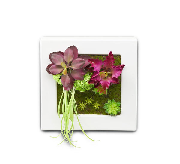 3D Wall Hanging Decoration Artificial Flowers Plants Pot Plastic Planter