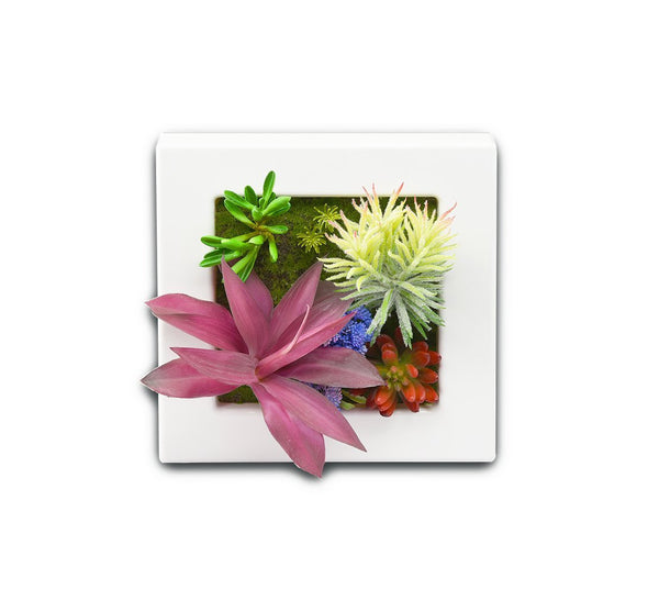 3D Wall Hanging Decoration Artificial Flowers Plants Pot Plastic Planter