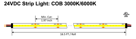 24VDC COB Strip Lights