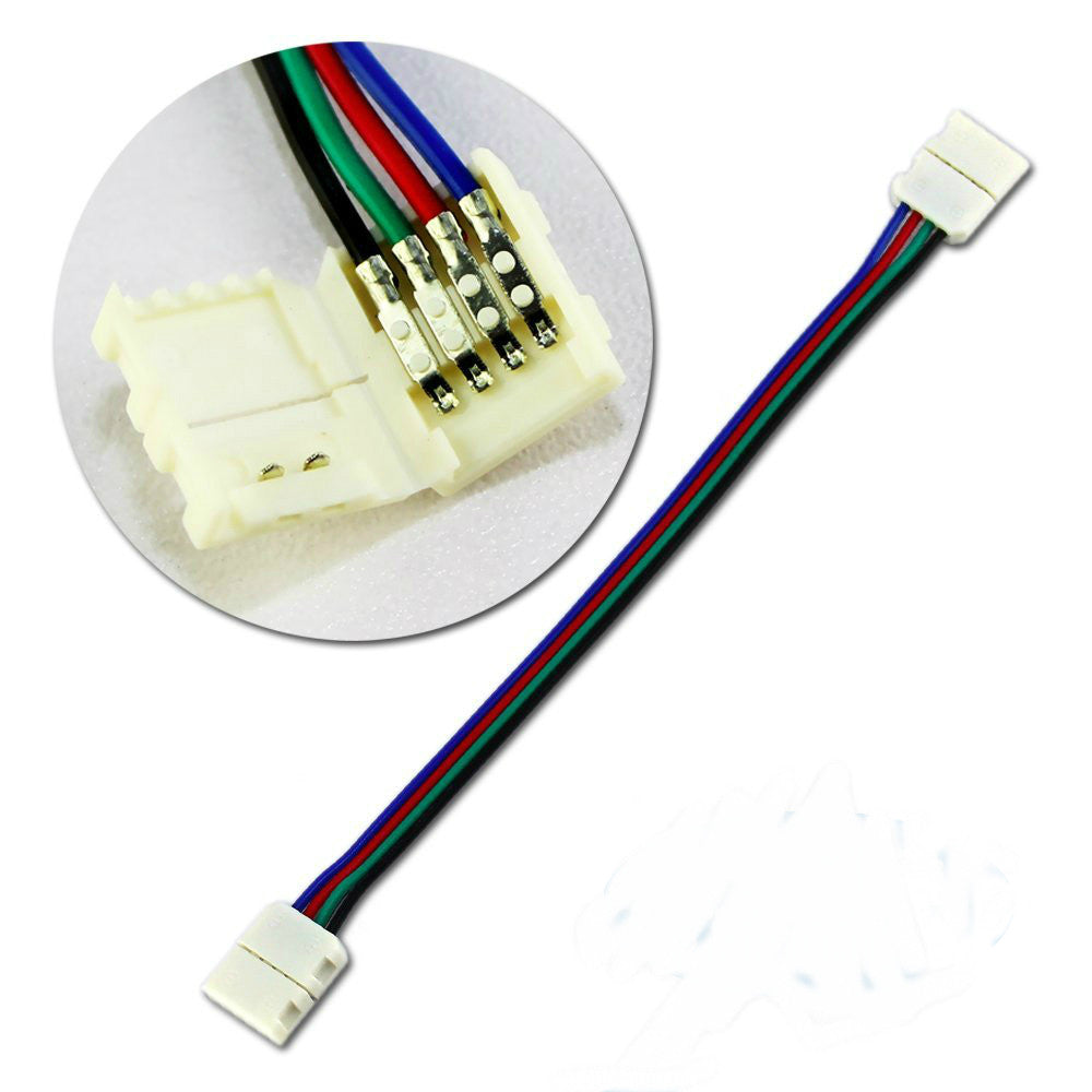 10Pcs 2 Pin LED Strip Connectors – 3528/5050, 10mm Width, PCB Ribbon, Single Color, Unbranded