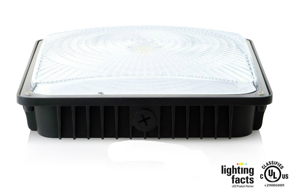 Canopy Light 70W 5000K 5900 Lumens  9.5" x 9.5" Waterproof and Outdoor Rated